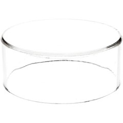 Plymor Clear Acrylic Round Cylinder Display Riser, 2″ H x 5″ D