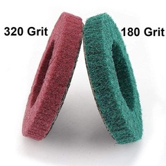 10Pcs 180/320 Grit Nylon Fiber Flap Disc Metal Polishing Wheel, Abrasive Buffing