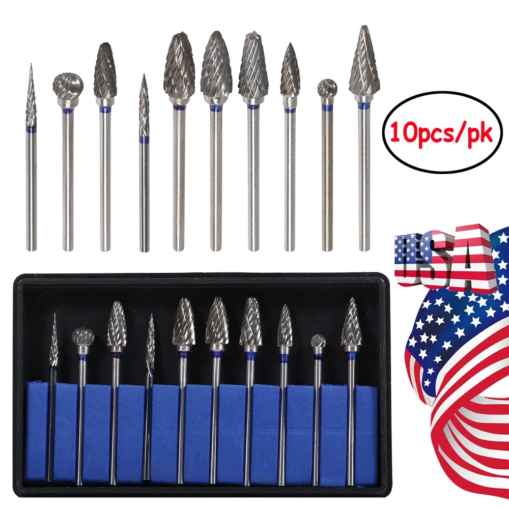 10x Denta lTungsten Carbide Dental Acrylic Bur Drill 2.35mm Fit Teeth Handpiece