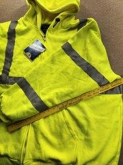 Spiewak VizGuard Hi-Vis Yellow/Gray Full Zip Hooded Fleece Jacket 6XL NWT