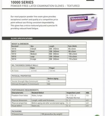 Shamrock Exam Powder Free Latex Gloves (1 Case of 1000 gloves) (Dental, Medical)