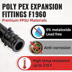 10 Pack F1960 PEX A Poly Expansion Fittings 1/2″ 90 Degree Elbow for PEX A PIPE