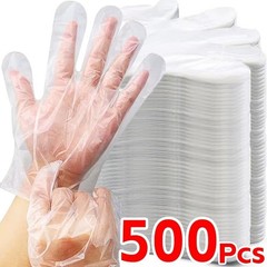 500 Count Disposable Poly Plastic Gloves for Cooking, Food Prep and Food Service