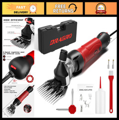 Upgraded 500W Electric Sheep Shears – Professional Livestock Clippers, 6 Speed H