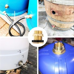 BBF020 Brass Bulkhead Fitting 1/2″ Female NPT and 3/4″ Male GHT Garden Hose NEW