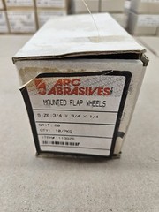 3/4″ x 3/4″ 80 Grit Flap Wheels 1/4″ Drill Mount Shank, 25,000 RPM – Lot of 10