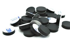 3/4″ Dia x 3/16″ Tall Peel & Stick Silicone Feet for Speakers, Amps & Racks