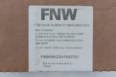 6 x 0.125 in. 150# Full Face 304 Stainless Steel Flange with Neoprene Gasket