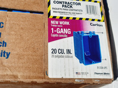 (QTY 100) Carlon 1-Gang Zip 20 Cu. In Non-Metallic Switch/Outlet Box B120A