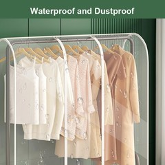 Clear Garment Rack Cover with Zipper Clothes Hanging Rack Cover Dustproof Wat…