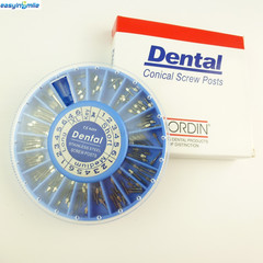 120pcs/kit Dental Screw Post Completed Kit Silver/Gold Plated Endo Conical Pins