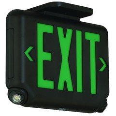 Dual-Lite Evcurwdi Exit Sign With Emergency Lights, White, 1 Or 2 Face(S), Led,