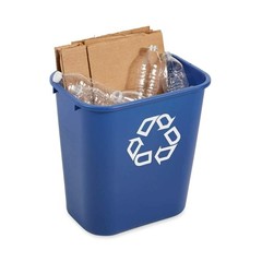 RJ Schinner Co Rubbermaid Recycling Container, Rectangular, 7-gallon Capacity
