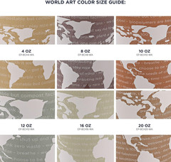Compostable Disposable World Art 12Oz Large Coffee Cups, Case of 1000, Renewable