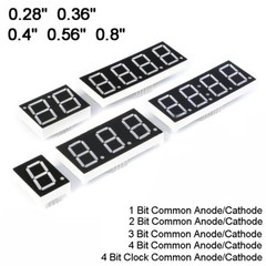 Red led Display 7 Segment Common Cathode/Anode 1-4 Digit0.28/0.36/0.4/0.56/0.8