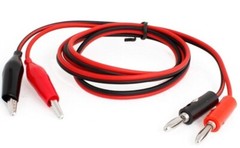 4X Pair Red and Black Alligator Test Leads 2 Clips to Banana Plug VOM Multimeter