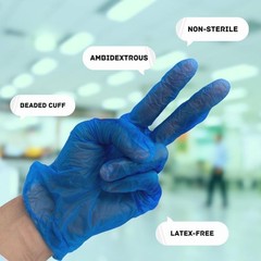 5 MIL Blue NON-Latex Powder-Free Vinyl Disposable Gloves, XLarge, 1000 pairs