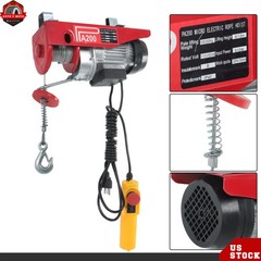 Mini Electric Hoist 440lbs/200kg 6.6ft/2m Wired Remote Control 110v