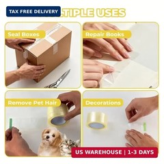 Clear Packing Tape 1 pcs. 2″ x 110 Yards, 1.8 MIL BOPP Transparent Shipping Tape