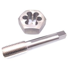 US Stock HSS M22 x 2.5mm Tap & 22×2.5mm Hexagon Die Metric Thread Right Hand Set