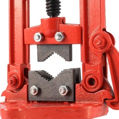 2 Pieces Heavy Duty Pipe Vise 3/5-2in Forged Bench Yoke Pipe Clamp Cutting Tool