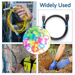 200 Pieces 0.5 Inch Small Elastic Silicone Rubber Bands Black Multicolor