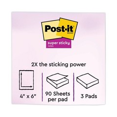 MMM 6603SSJOY 4″ x 6″ Note Pads – Summer Joy Collection Colors (3-Pads/PK) New