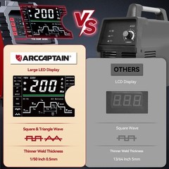 ARCCAPTAIN TIG Welder AC/DC 200Amp with Pulse, Aluminum TIG Welder 110V/220V