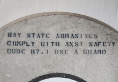 BAY STATE 841767 N/S 19285 NOS GRINDING WHEEL 12X1X5 2070 RPM 9A 60 J-8 V52