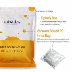 10 Gram x 30 Packs Food Grade Silica Gel Desiccant Packets Orange Color Cobalt