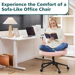 OLIXIS Criss Cross Chair with Wheels Wide Cross Legged Office Desk Vanity Cha…