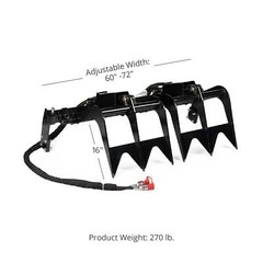 Titan Attachments Dual Adjustable 60″-72″ Bolt-on Grapple Attachment