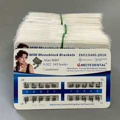 20 Sets Dental Metal Brackets MIM Monoblock Mini MBT 022 345 hooks Mesh Base