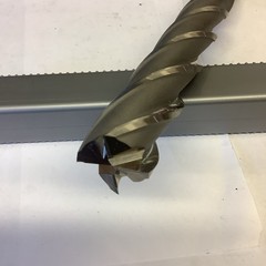 Hanita End Mill, 1” X 1” X 6” X 8 1/2”, M-42 Cobalt, 4 FL, One In Lot, 3113-H