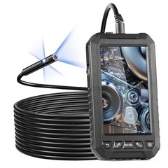 VEVOR Endoscope Camera with Lights Triple Lens Borescope 16.4FT Cable 5″ Screen