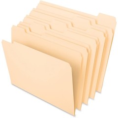 100 PCS Essentials File Folders Letter Size 1/5 Cut Manila 752 1/5 8.5×11 In
