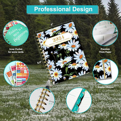 2024 Planner, 12-Month Weekly Monthly Planner from JAN.2024 to DEC.2024, 8.4″ X