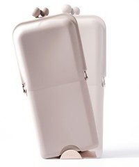 APT 1101 Makeup Brush Holder Travel Cosmetic Bag with Suction Base, Oatmeal