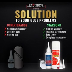 Starbond 4 oz. Premium Medium Super Glue (CA Glue) and 6 oz. Accelerator Kit