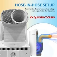 ARC-1230WNH 14,000 BTU Inverter Dual Hose Cooling Portable Air Conditioner