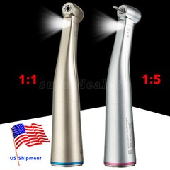 NSK Style Dental 1:5 /1:1 ratio Contra Angle Fiber Optic LED Handpiece Inner DL
