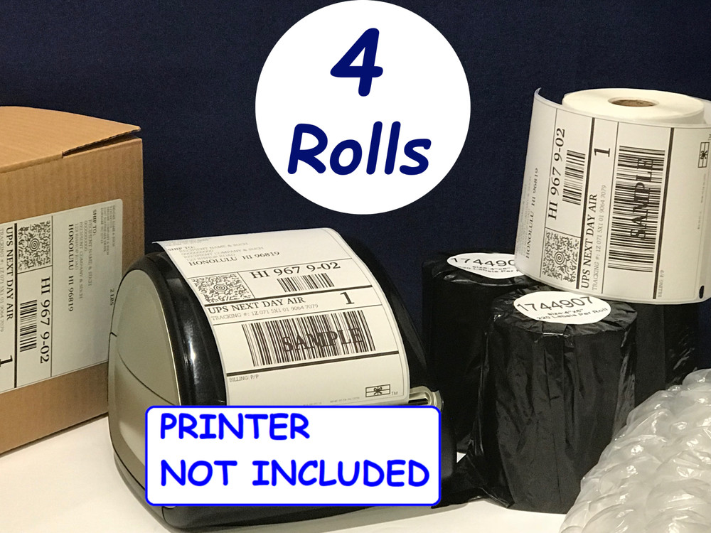 DYMO 4XL Labels Direct Thermal Shipping Labels 4 Rolls 4″x6″ 1744907 compatible