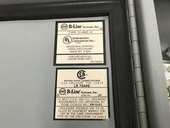 B-Line Systems – Type 12 & 13 – 8″ x 8″ x 6″ Enclosure with 3 Relays and 2 PB’s