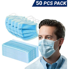 50/100/500 3 Ply Ear loop Face Mask Non Medical Surgical Dental Disposable Masks