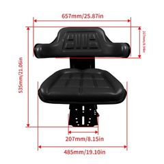 For Ford New Holland 3000 3600 3610 3900 Black Tractor Suspension Seat