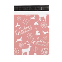 100 Pcs Christmas Poly Mailers 10×13 Inches, Reusable Mailing Envelopes for B…