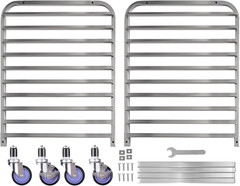 10-Tier Aluminum Bakery Rack with Wheels for 18″x13″ Sheet Pans