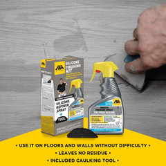 – Silicone Finishing Kit with Smoothing Spray, Caulk Tool Included, 24Oz