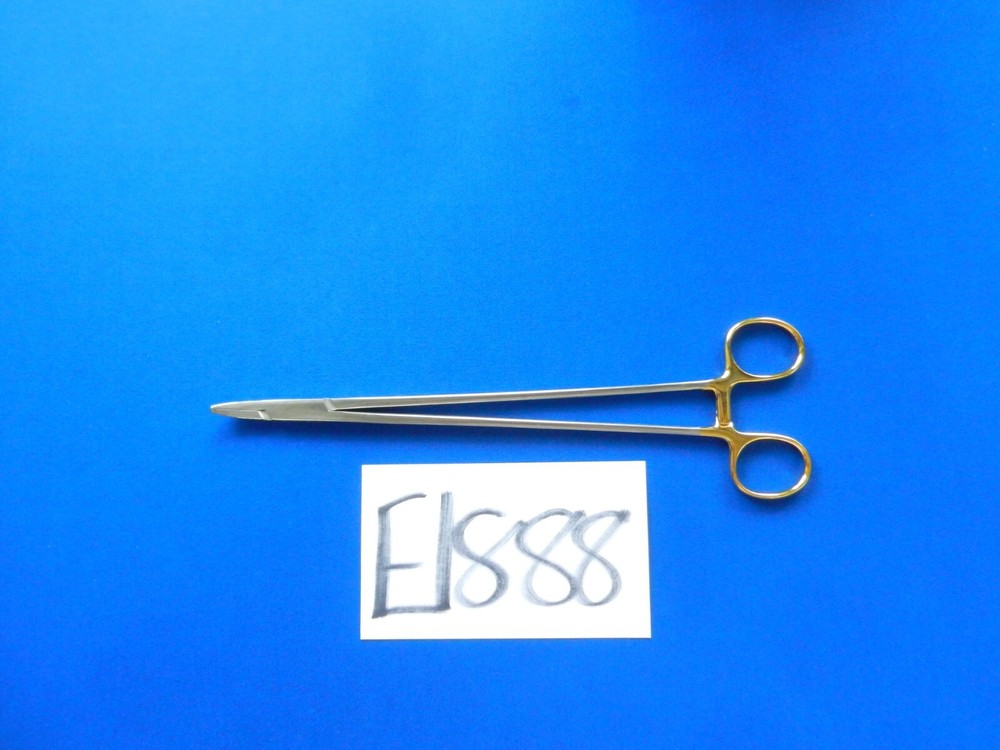 E1888 V. Mueller SU16124 Vital Heady Curved Needle Holder 10.5″ Overall Length