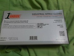 New Box of 100 Blue Nitrile Powder/Latex Free Safety Gloves-Sz Medium-US Seller